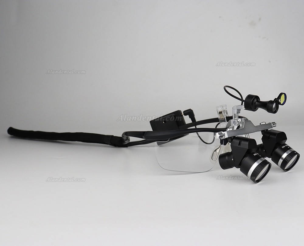 WJ YWJ-MG11U 3.0X-5.0X Dental Ergonomic Binocular Loupes With Headlight (Adjustable Magnification)